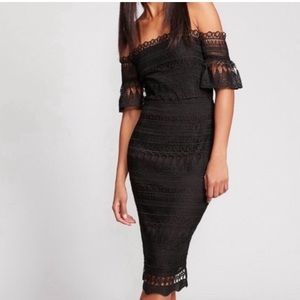 Free People x Saylor Mariah Crochet Lace MIDI Dress